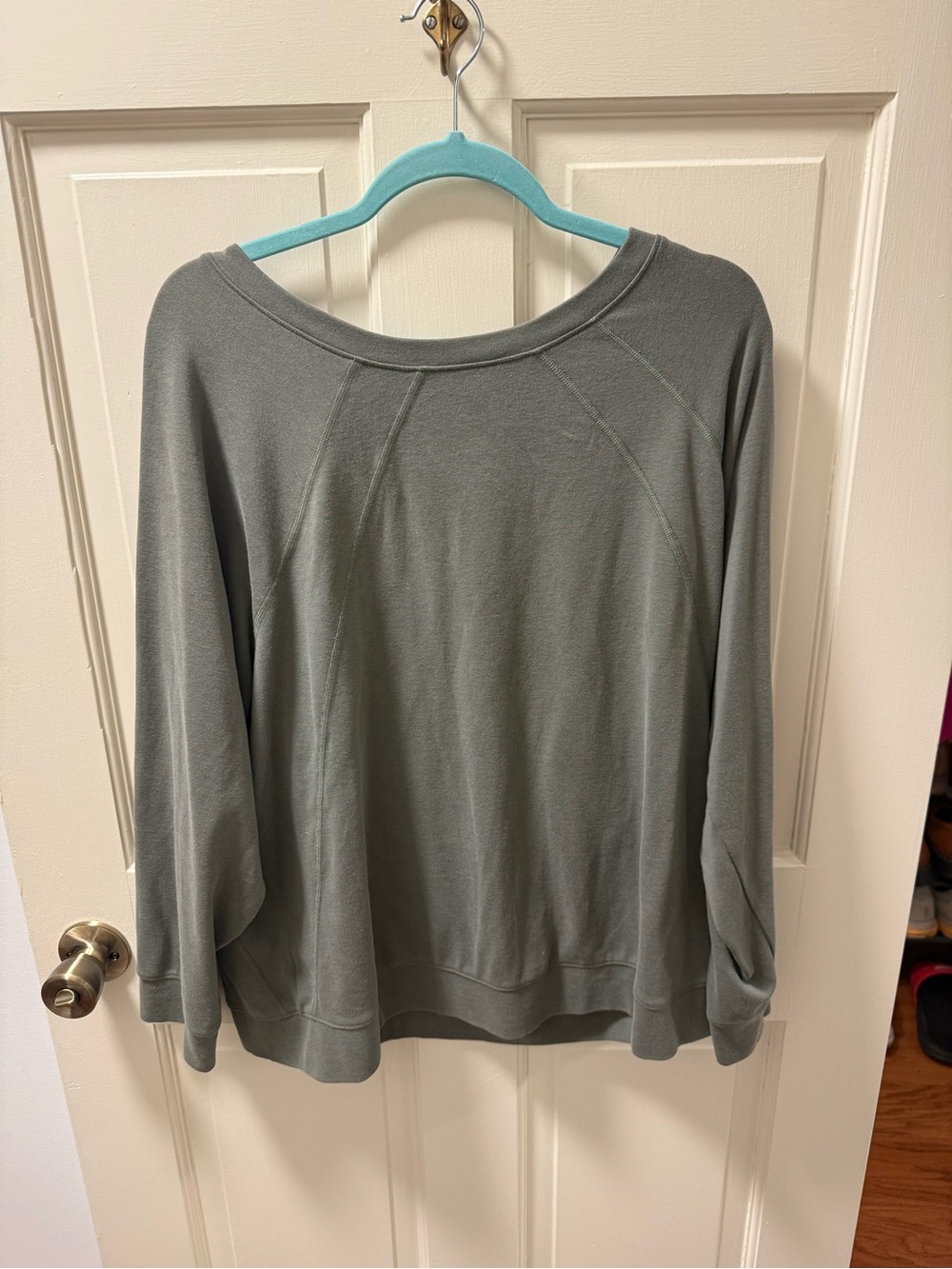 J. Jill Relaxed Raglan Pullover Sweatshirt - Slate Gray